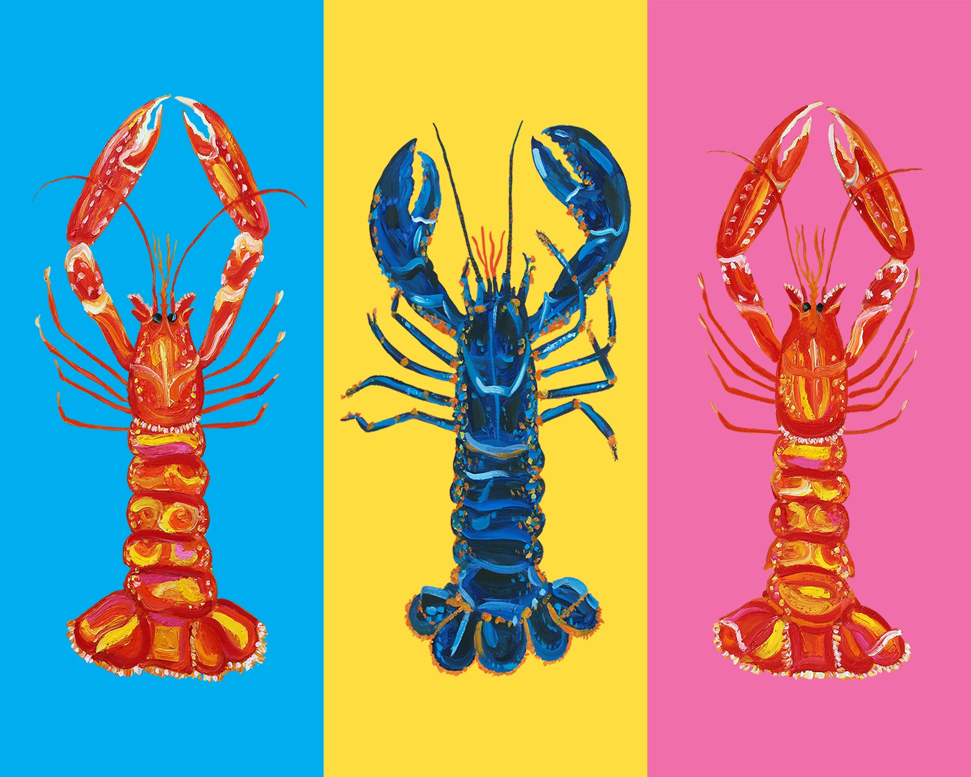 Lobster Langoustines Pop Art
