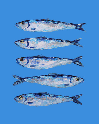 Sardines on Blue