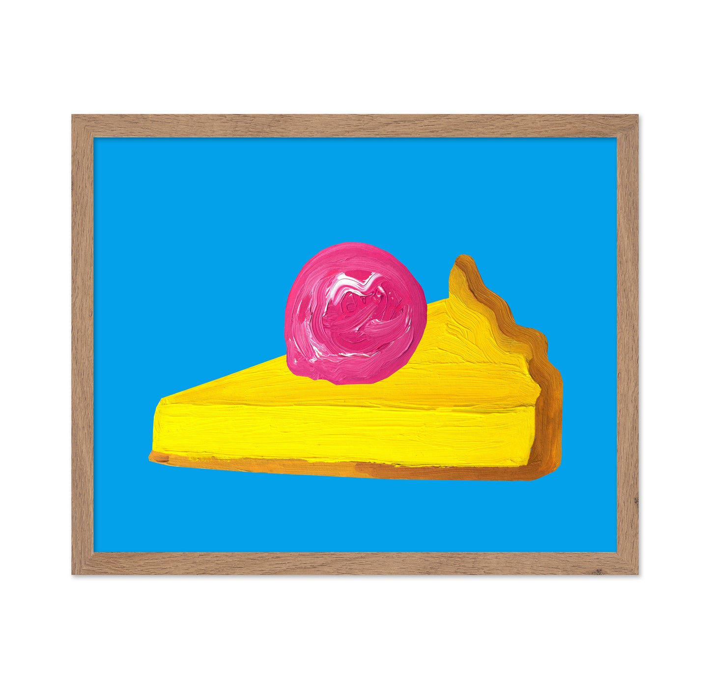 Lemon Tart With Raspberry Ice Cream