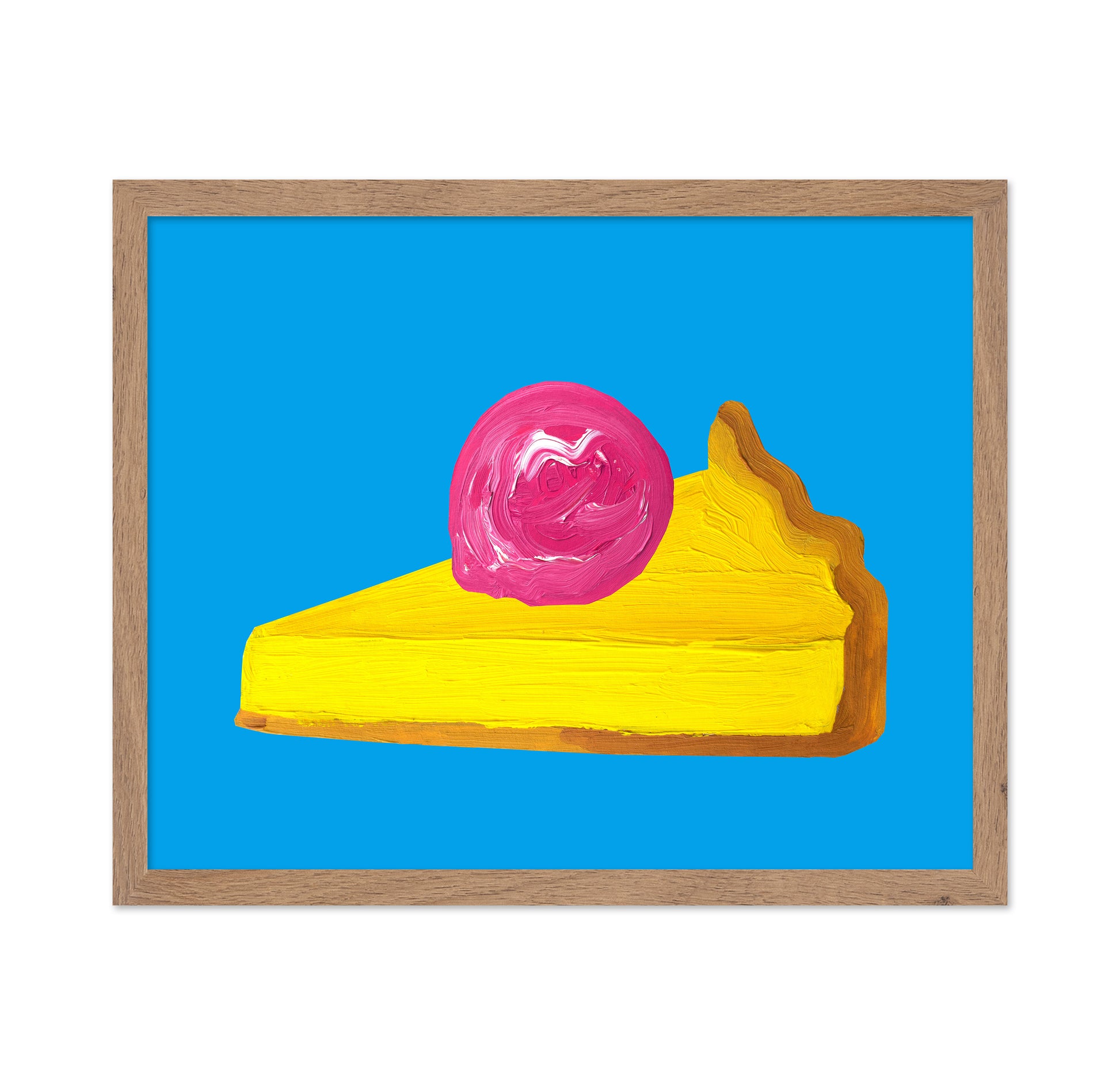 Lemon Tart With Raspberry Ice Cream