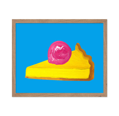 Lemon Tart With Raspberry Ice Cream