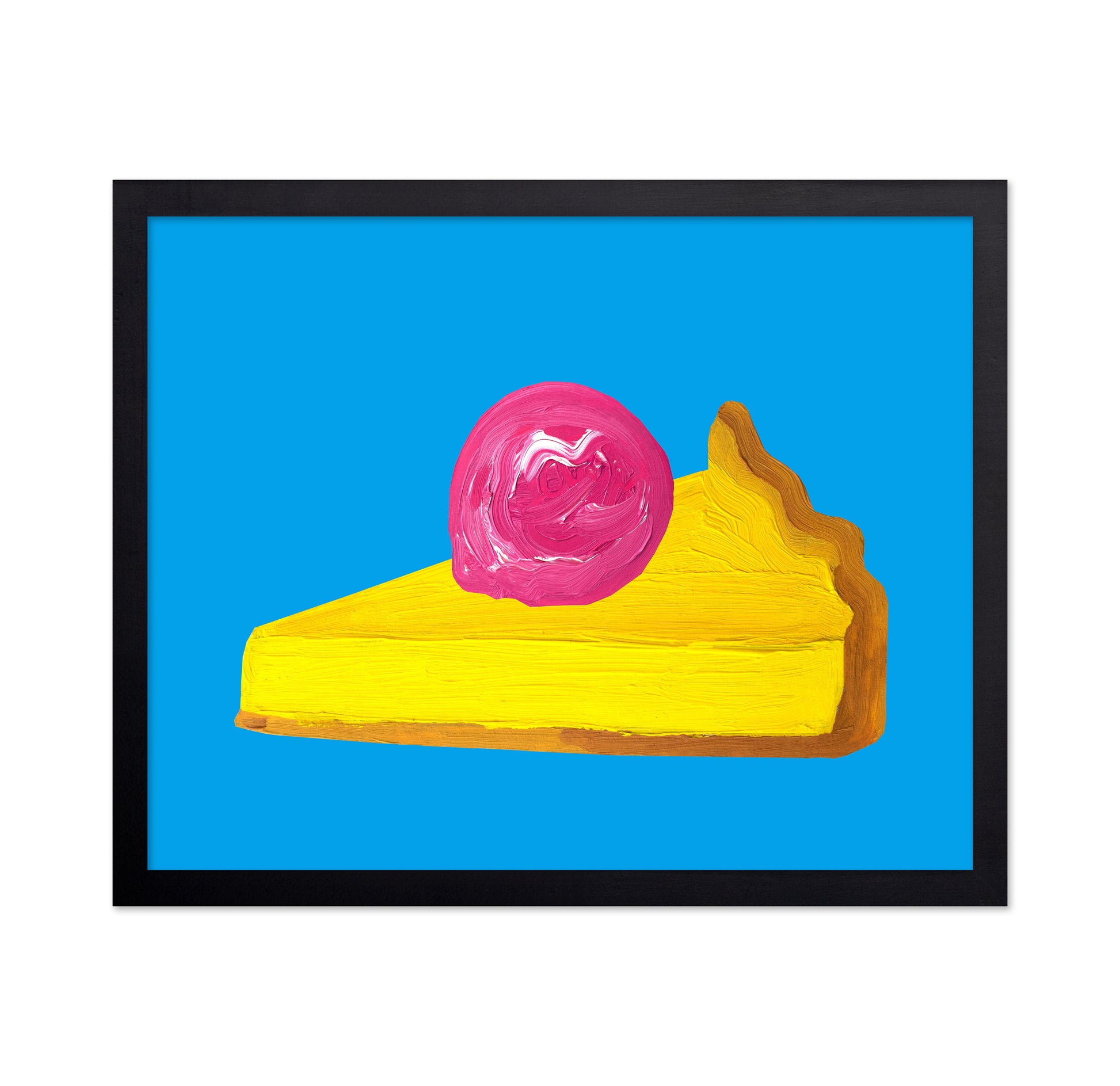 Lemon Tart With Raspberry Ice Cream
