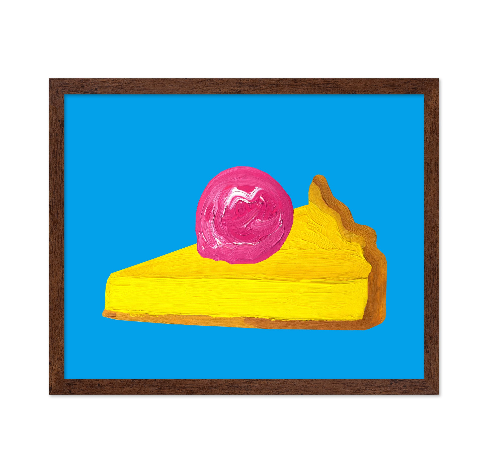 Lemon Tart With Raspberry Ice Cream
