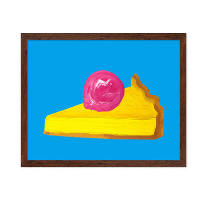 Lemon Tart With Raspberry Ice Cream