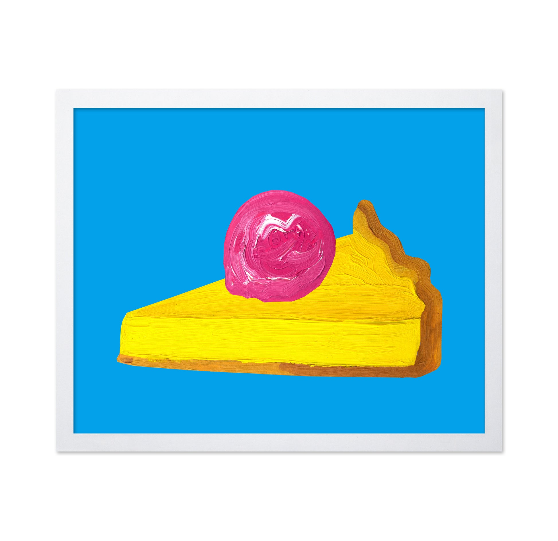 Lemon Tart With Raspberry Ice Cream