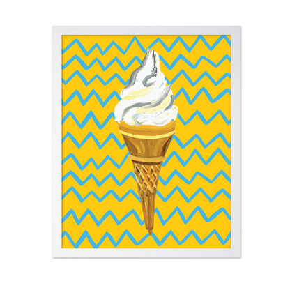 Ice Cream Yellow Zigzag