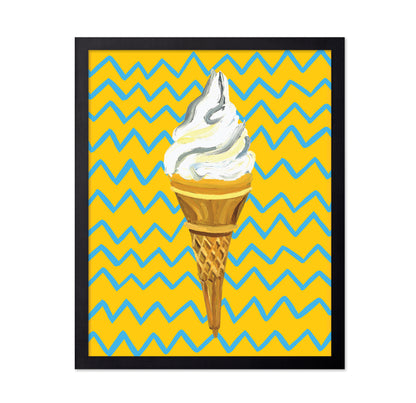 Ice Cream Yellow Zigzag