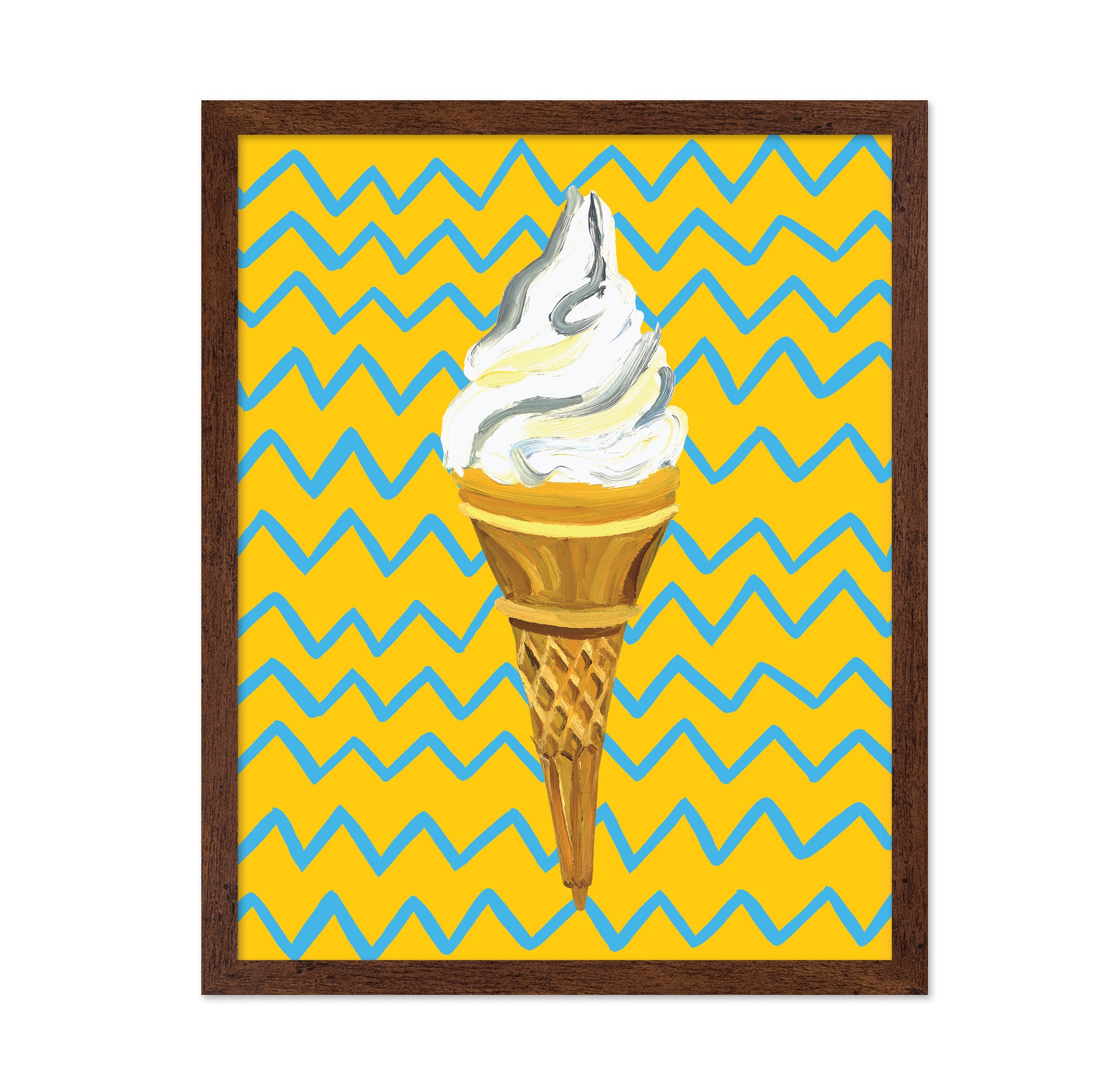 Ice Cream Yellow Zigzag