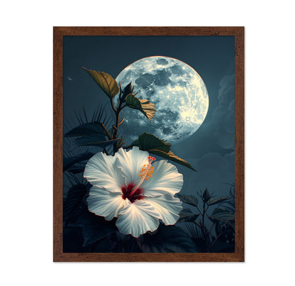 Hibiscus and the Moon