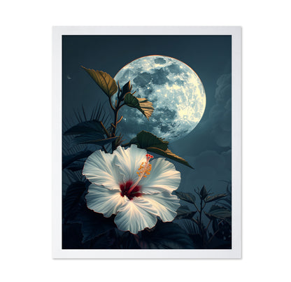 Hibiscus and the Moon