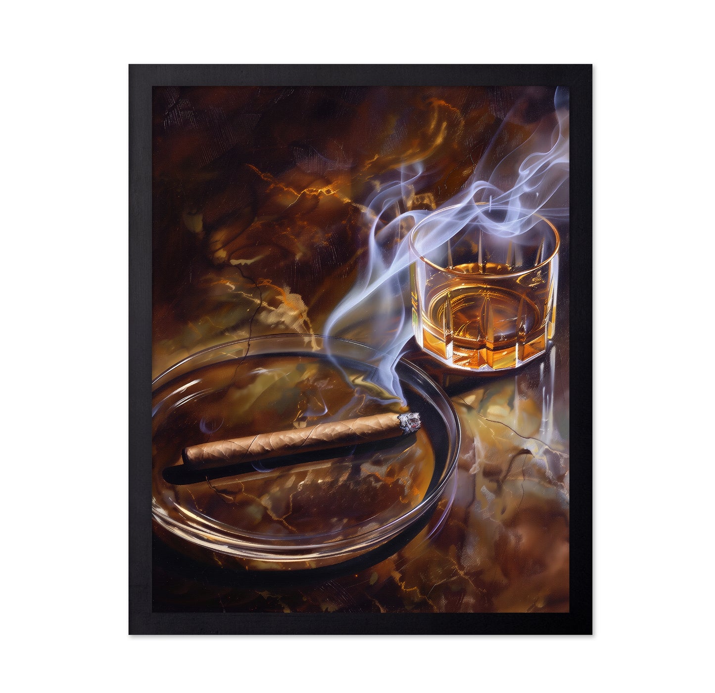 Whiskey and cigar