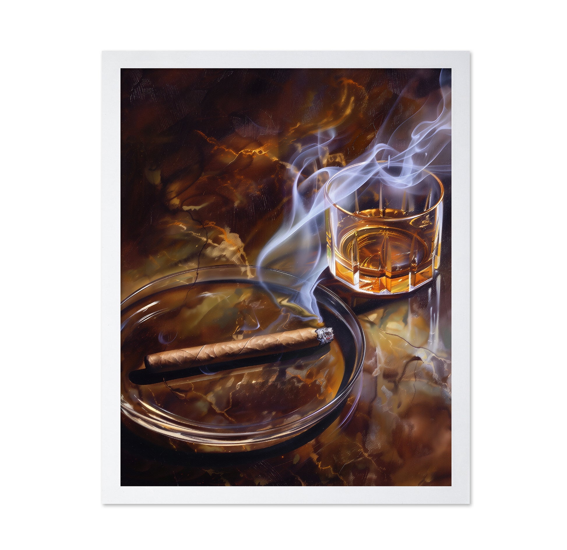Whiskey and cigar