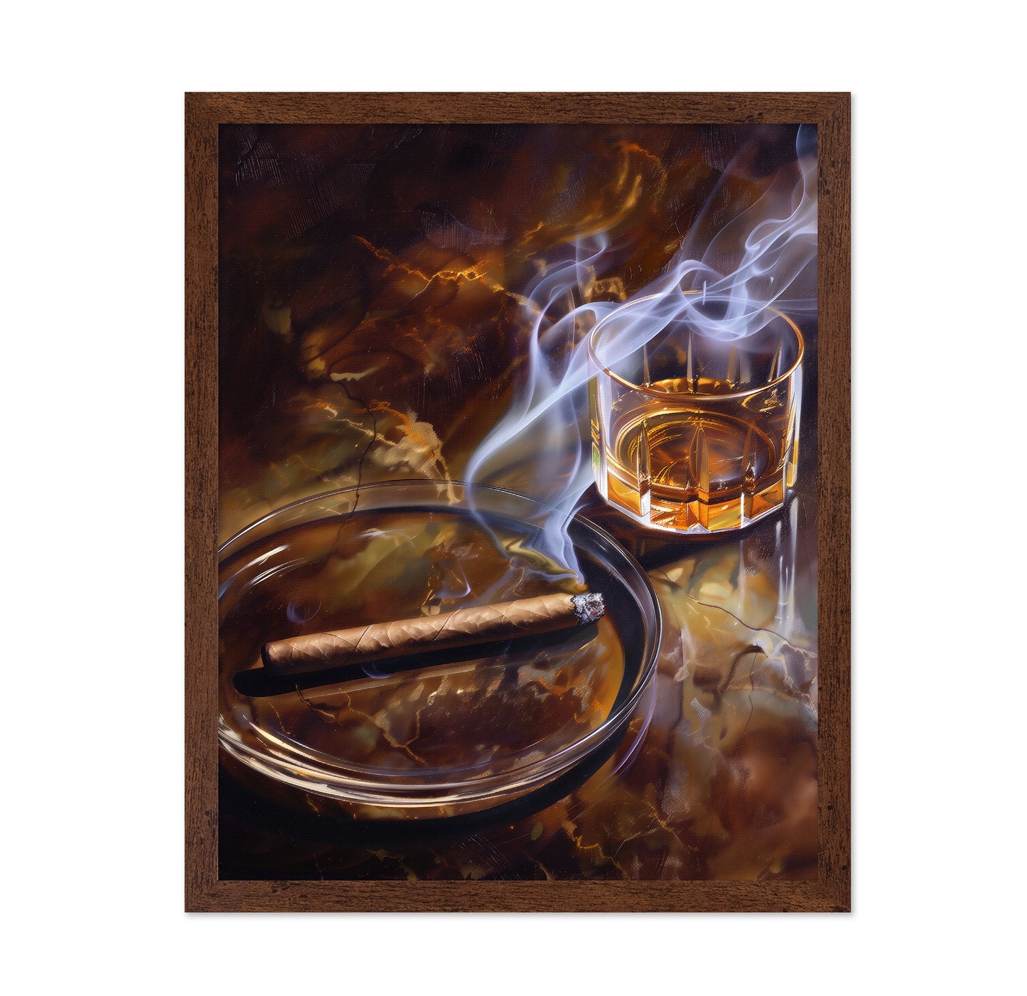 Whiskey and cigar