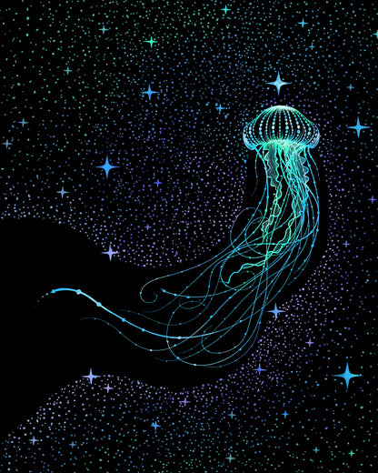 Starry Jellyfish Colored