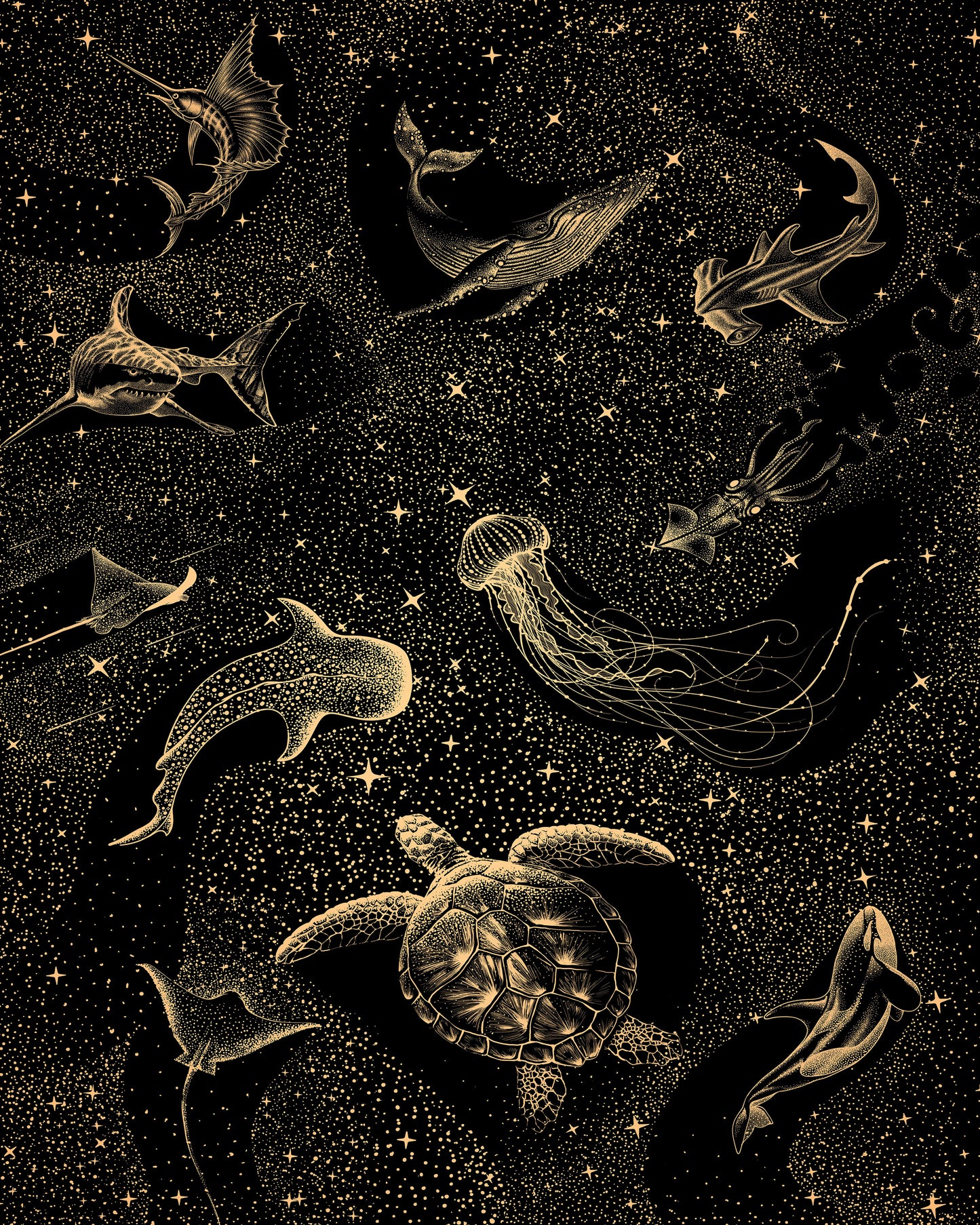 Cosmic Ocean Dark Gold