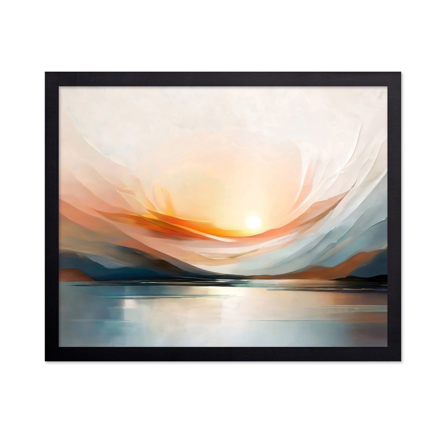 Sunset Over A Calm Body Of Water