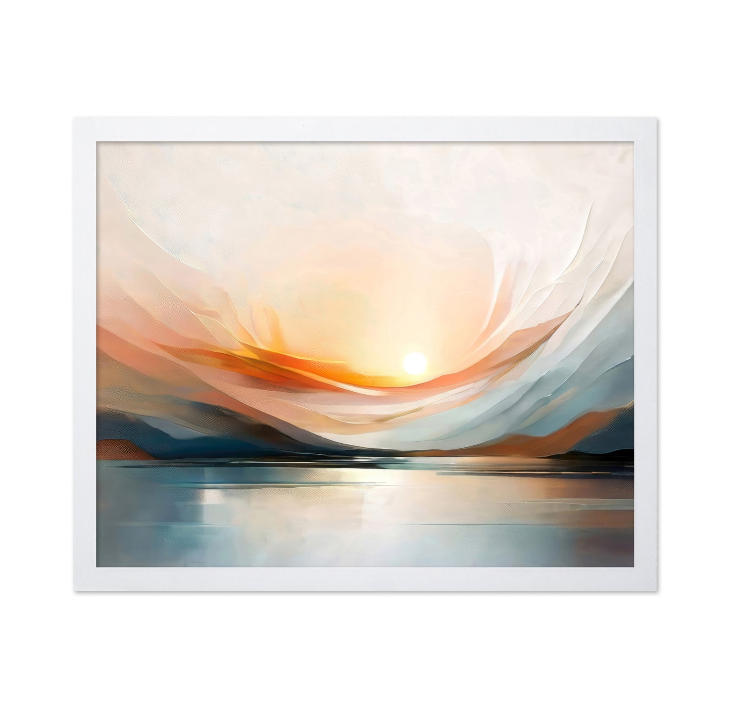 Sunset Over A Calm Body Of Water