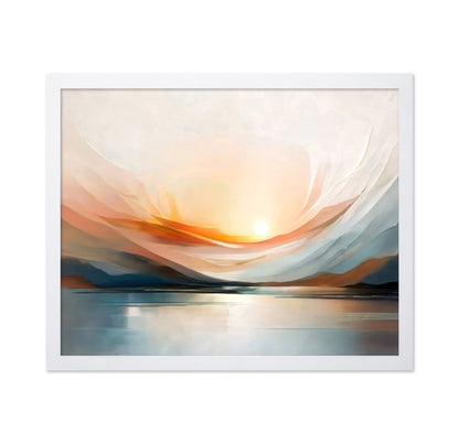 Sunset Over A Calm Body Of Water