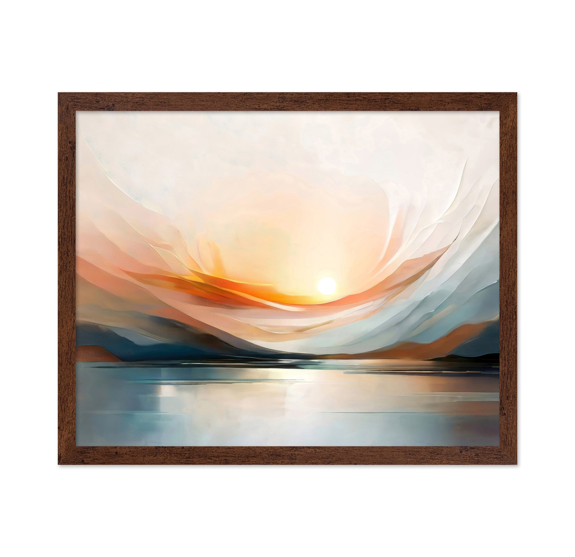 Sunset Over A Calm Body Of Water