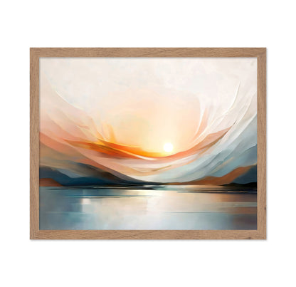 Sunset Over A Calm Body Of Water