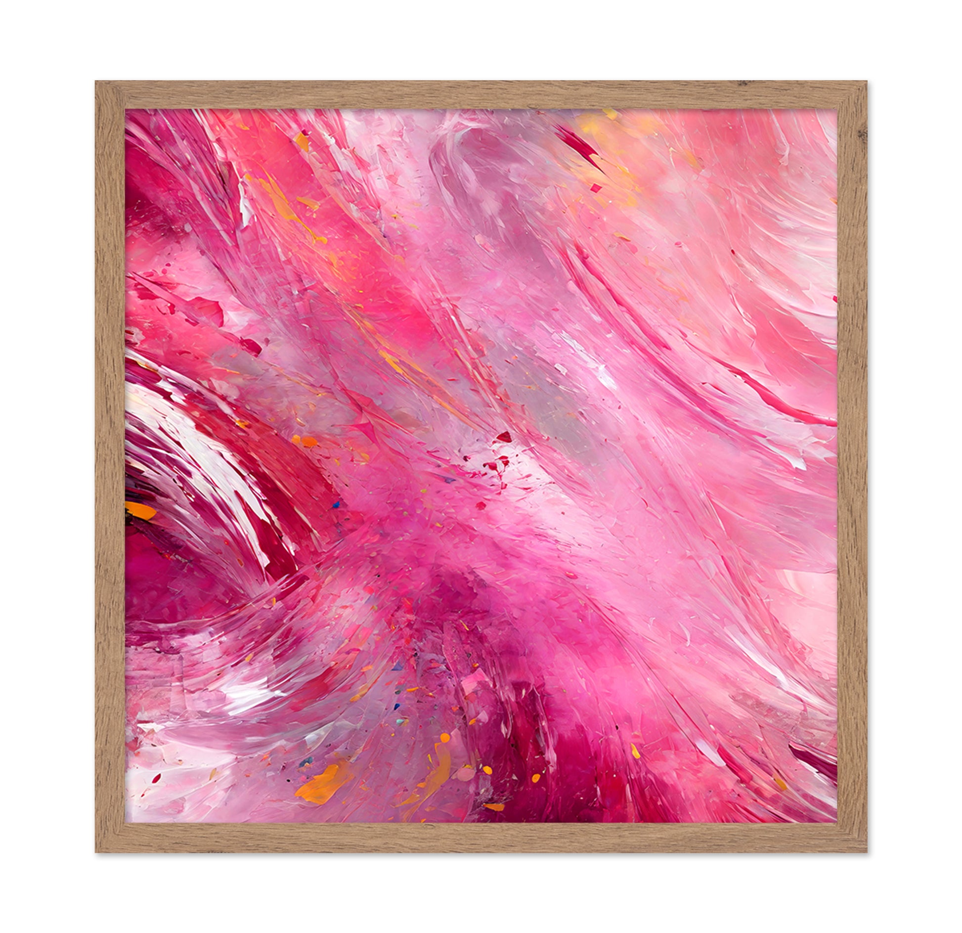 Vibrant Abstract with Bold Pink