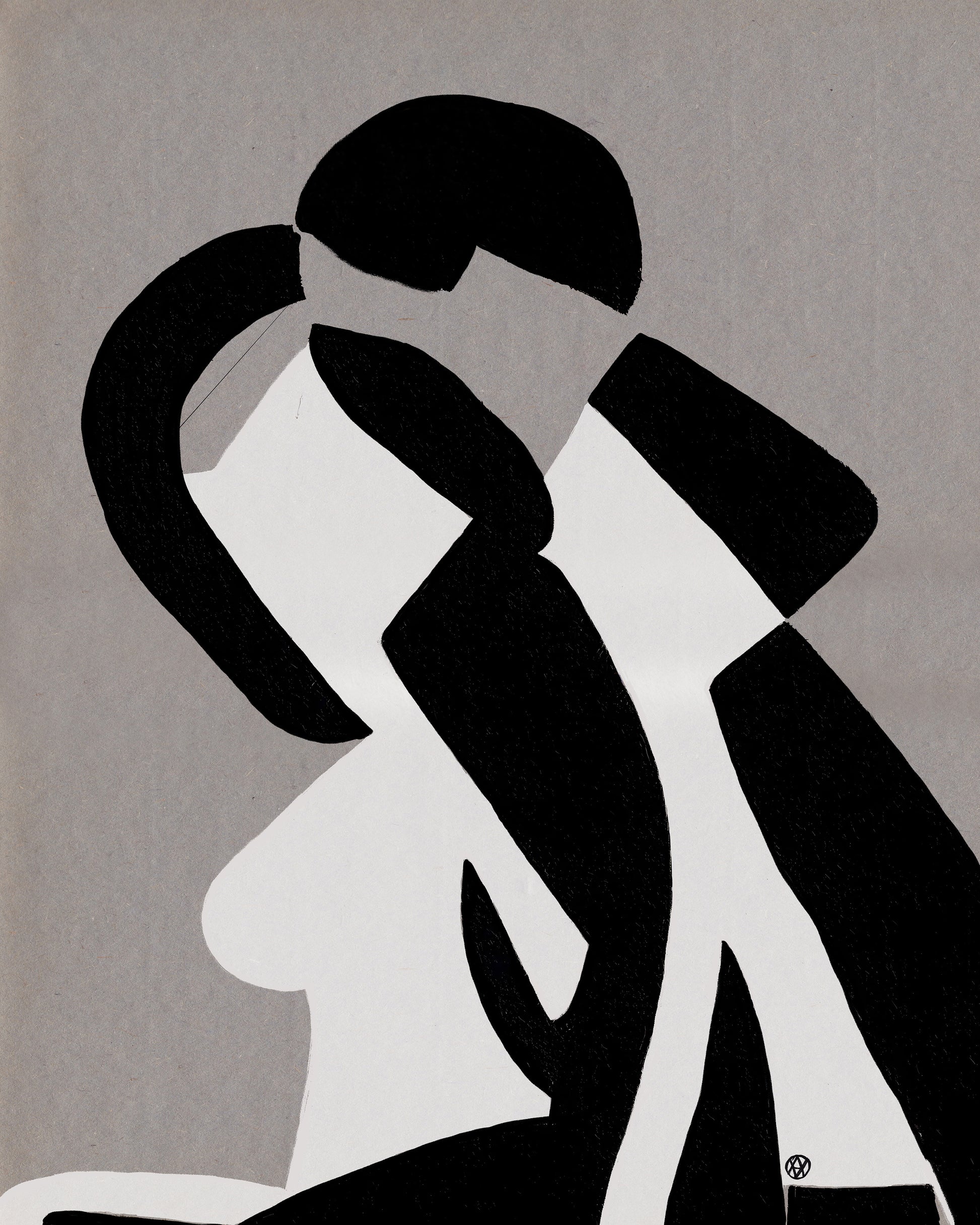 Embrace in Monochrome
