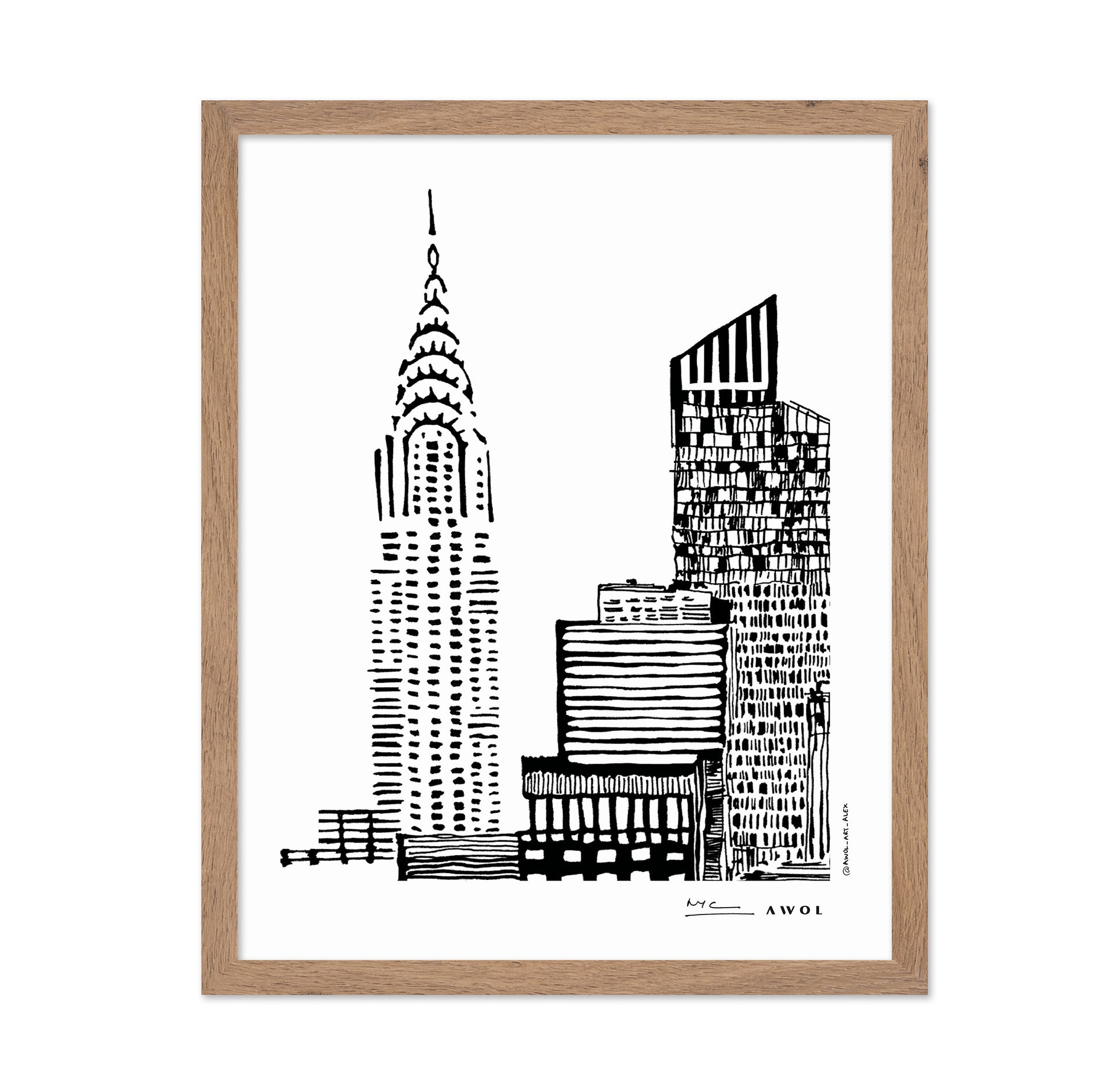 New York City Skyline With Skyscraper Buildings