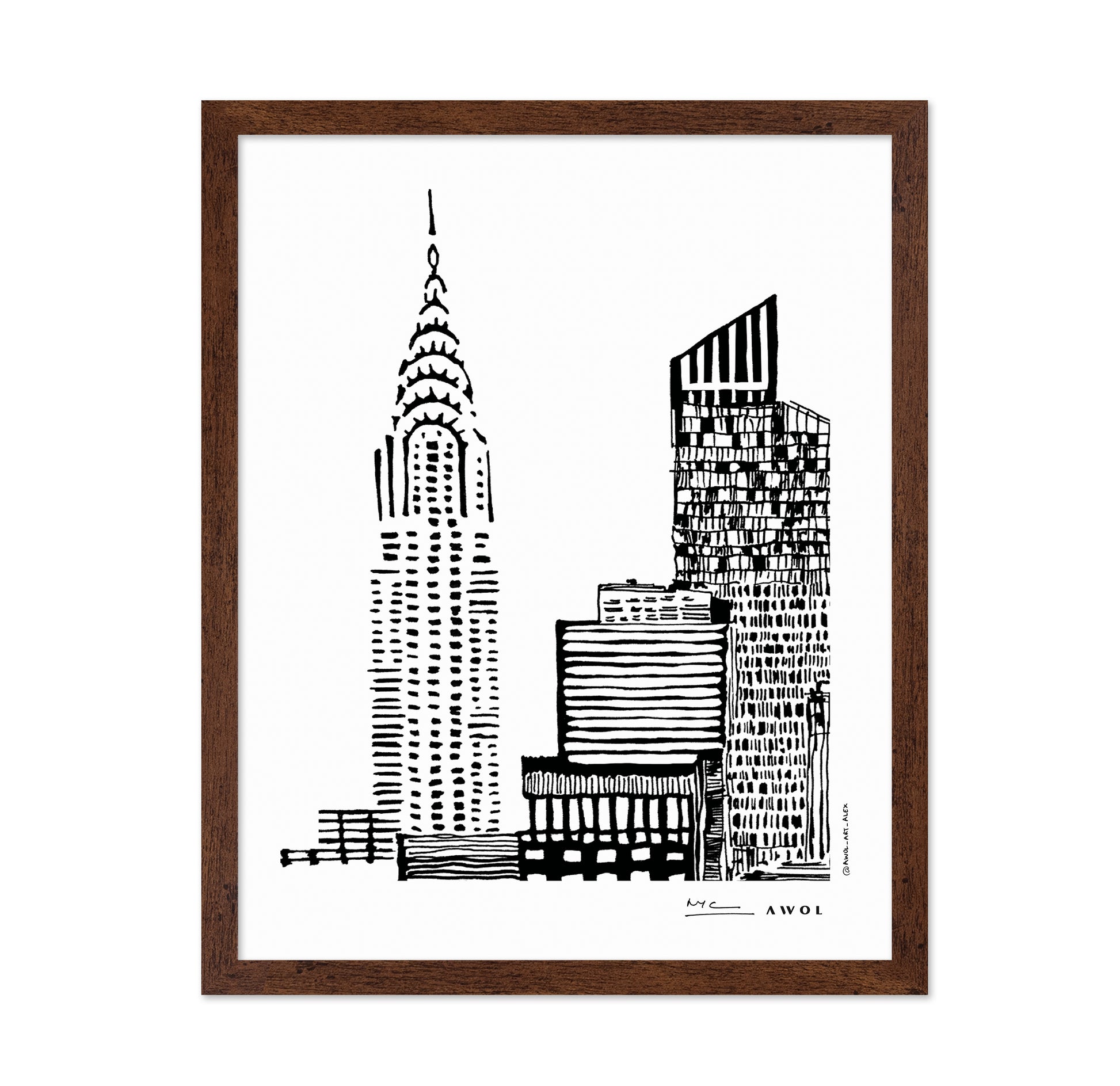 New York City Skyline With Skyscraper Buildings