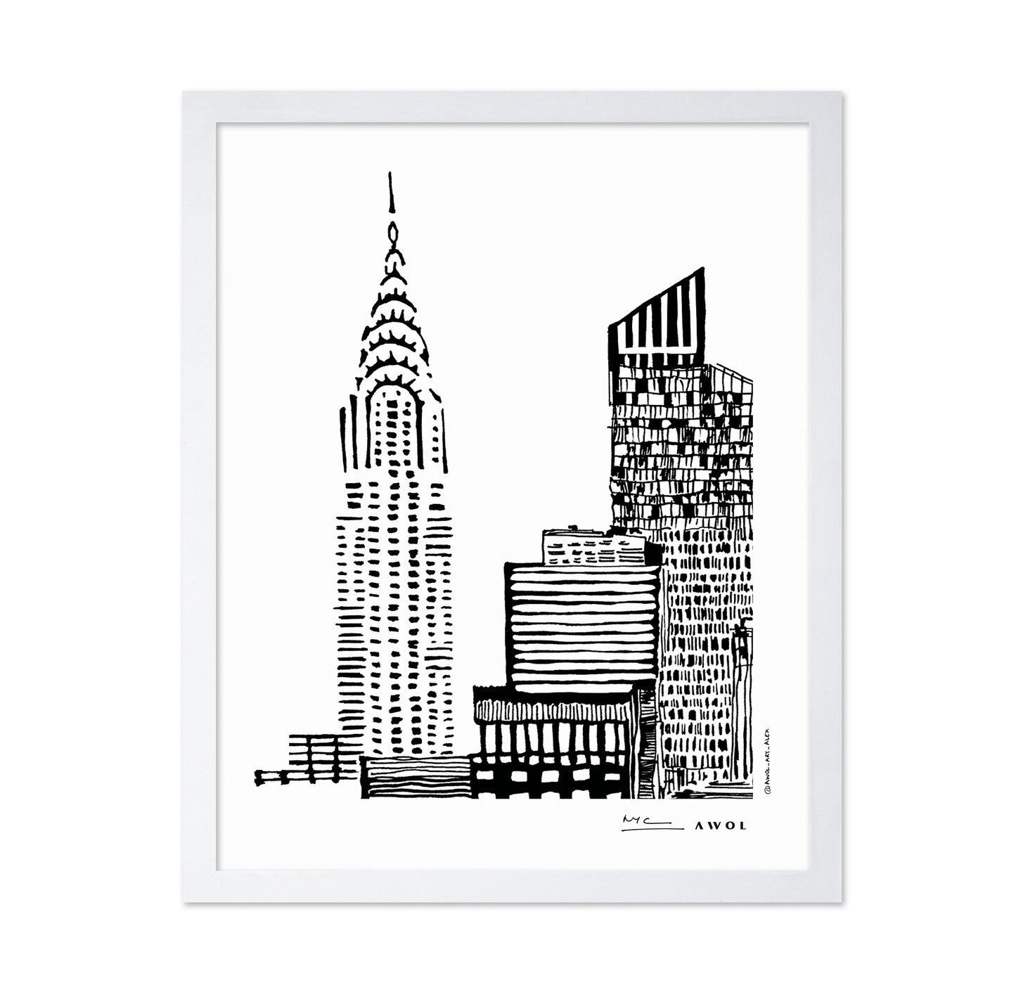 New York City Skyline With Skyscraper Buildings