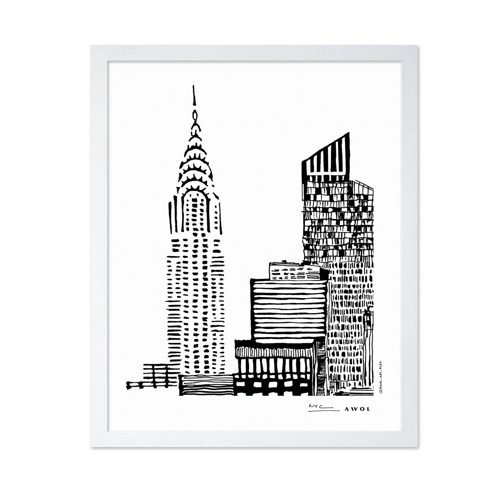 New York City Skyline With Skyscraper Buildings