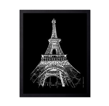 Eiffel Tower Architectural Drawing