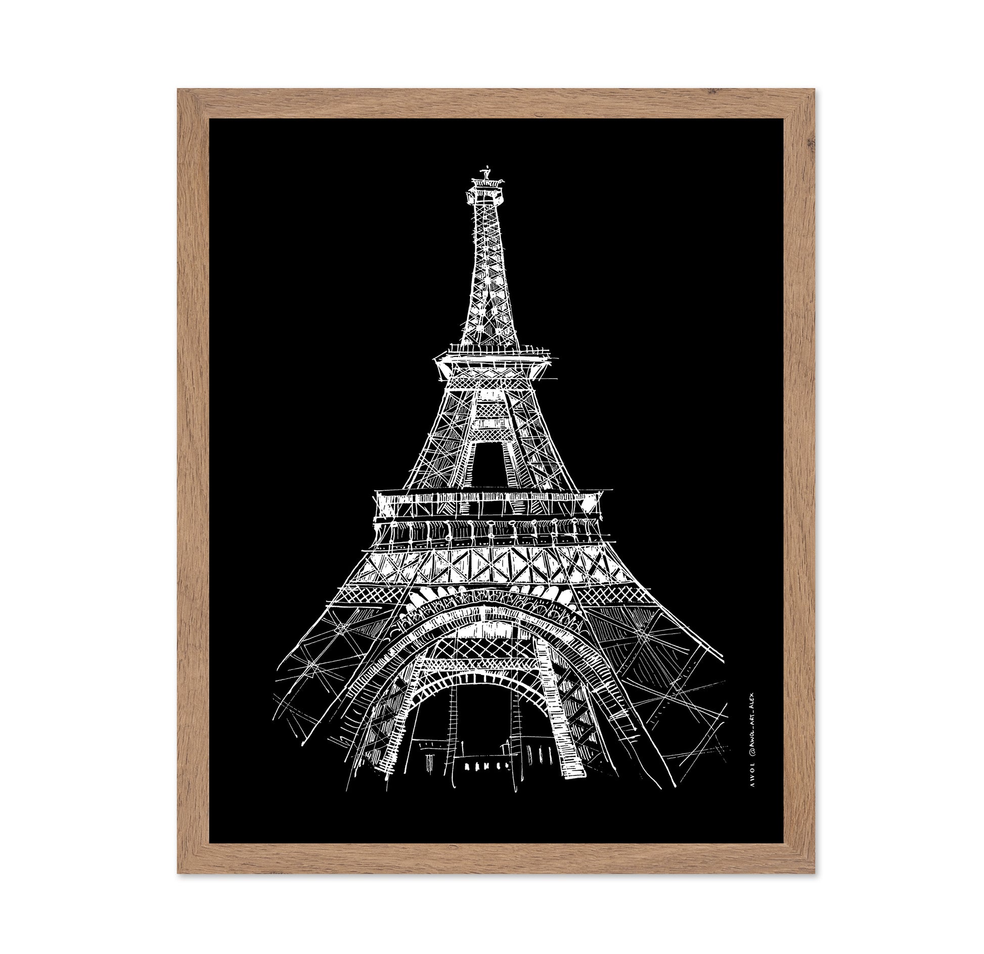 Eiffel Tower Architectural Drawing