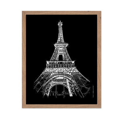Eiffel Tower Architectural Drawing