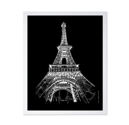 Eiffel Tower Architectural Drawing