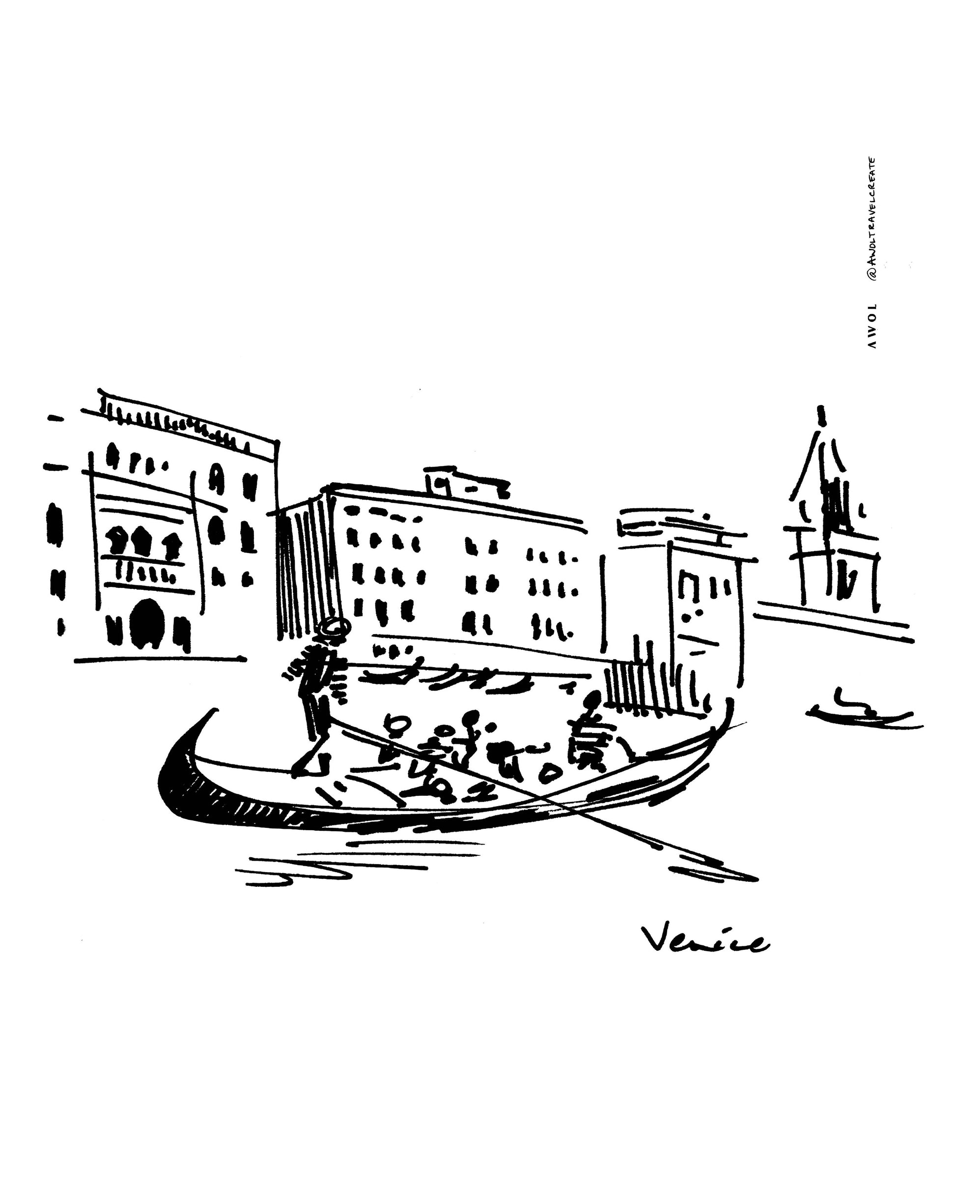 Gondolier On The Grand Canal