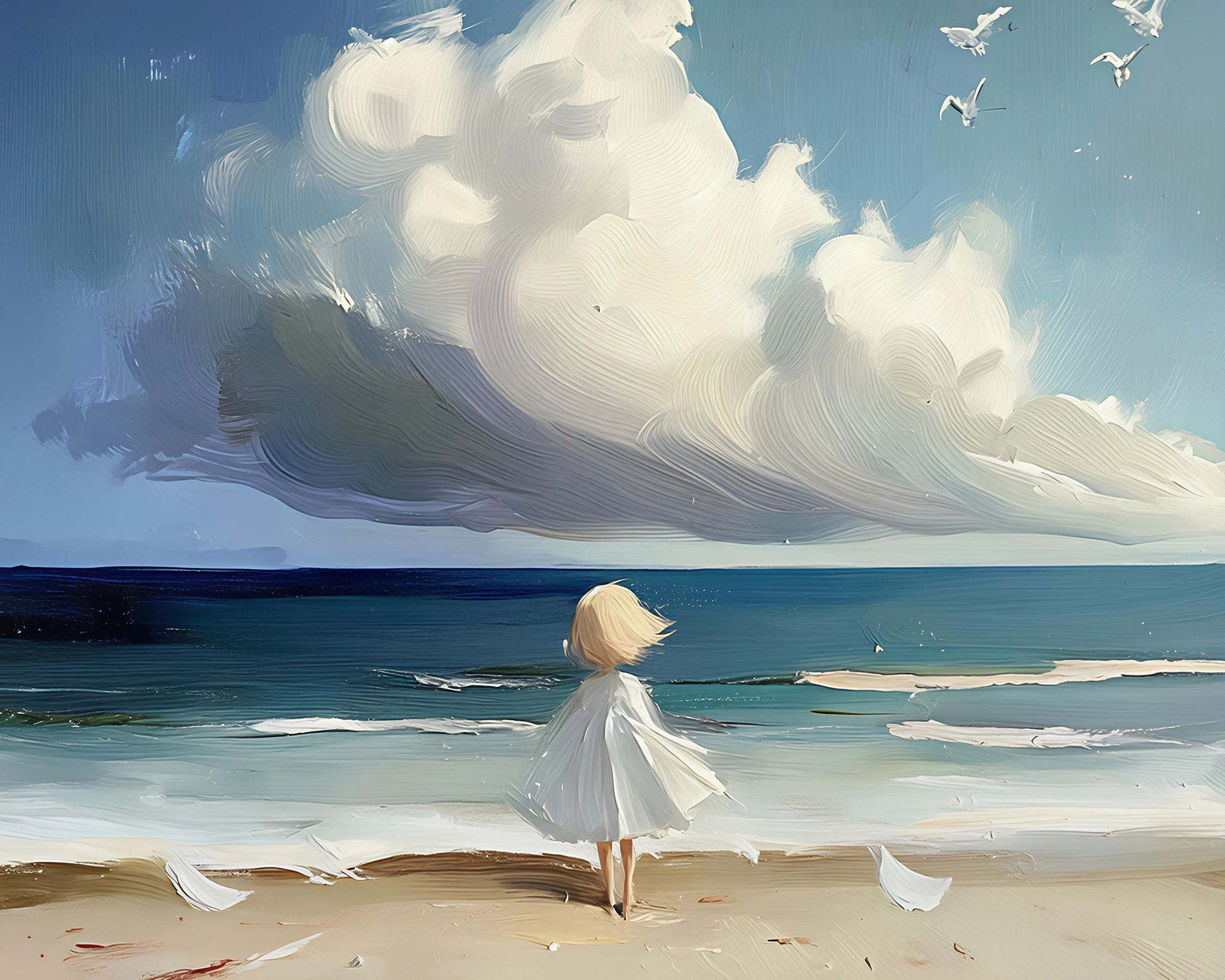 Little Girl On the Beach
