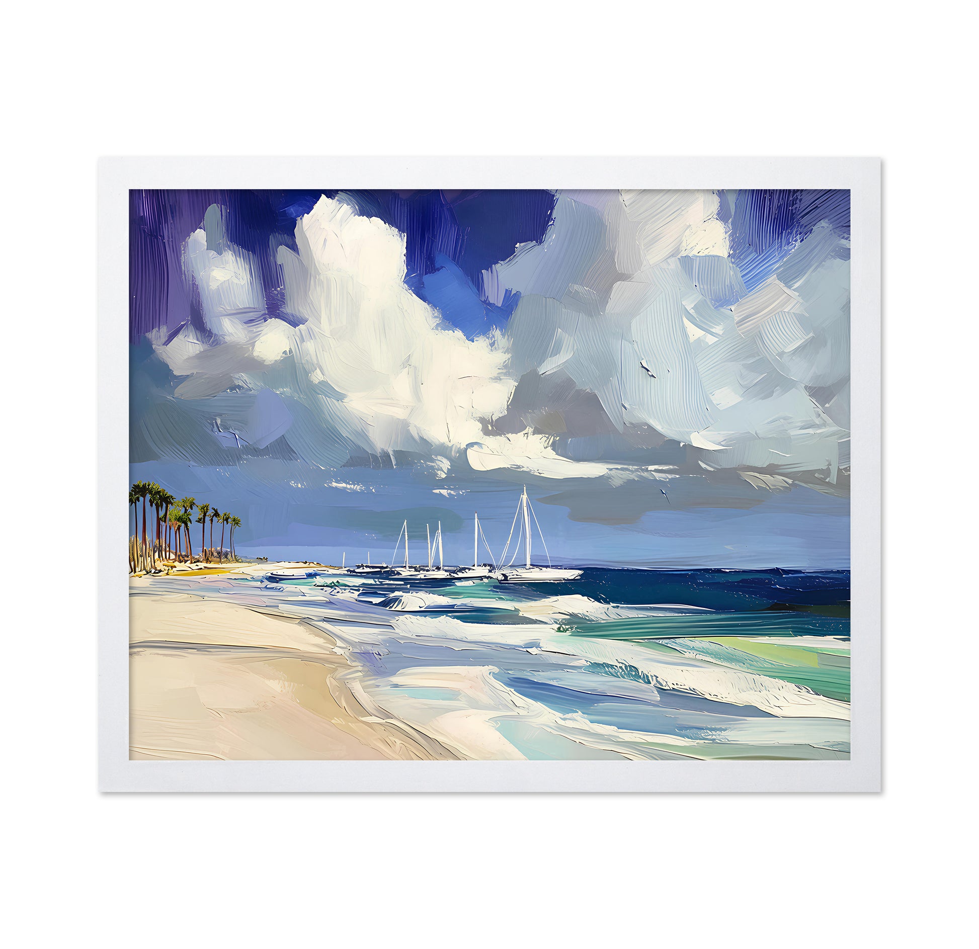 Sailboats On the Beach