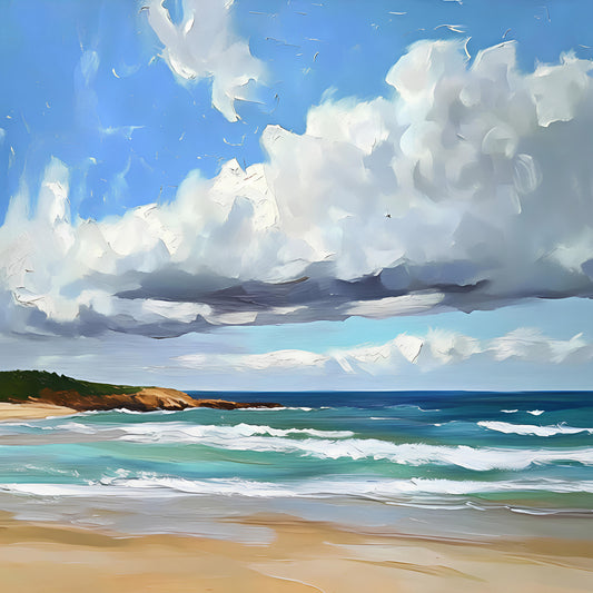 Cloudy Day At the Beach