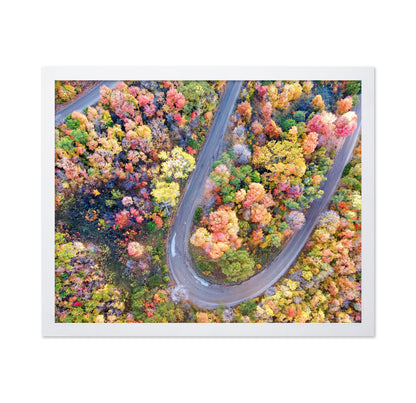 Winding Fall Road from Above