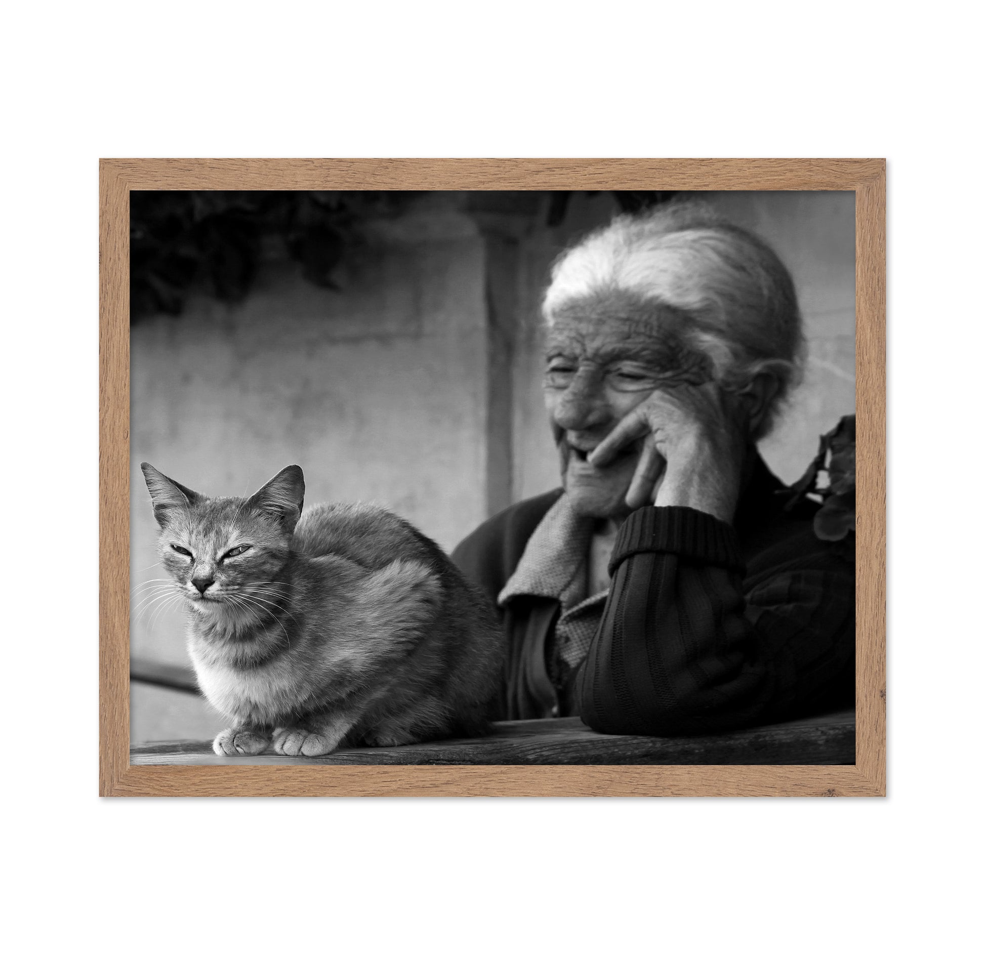 Old Woman With Cat In Goz