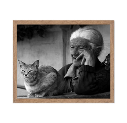 Old Woman With Cat In Goz
