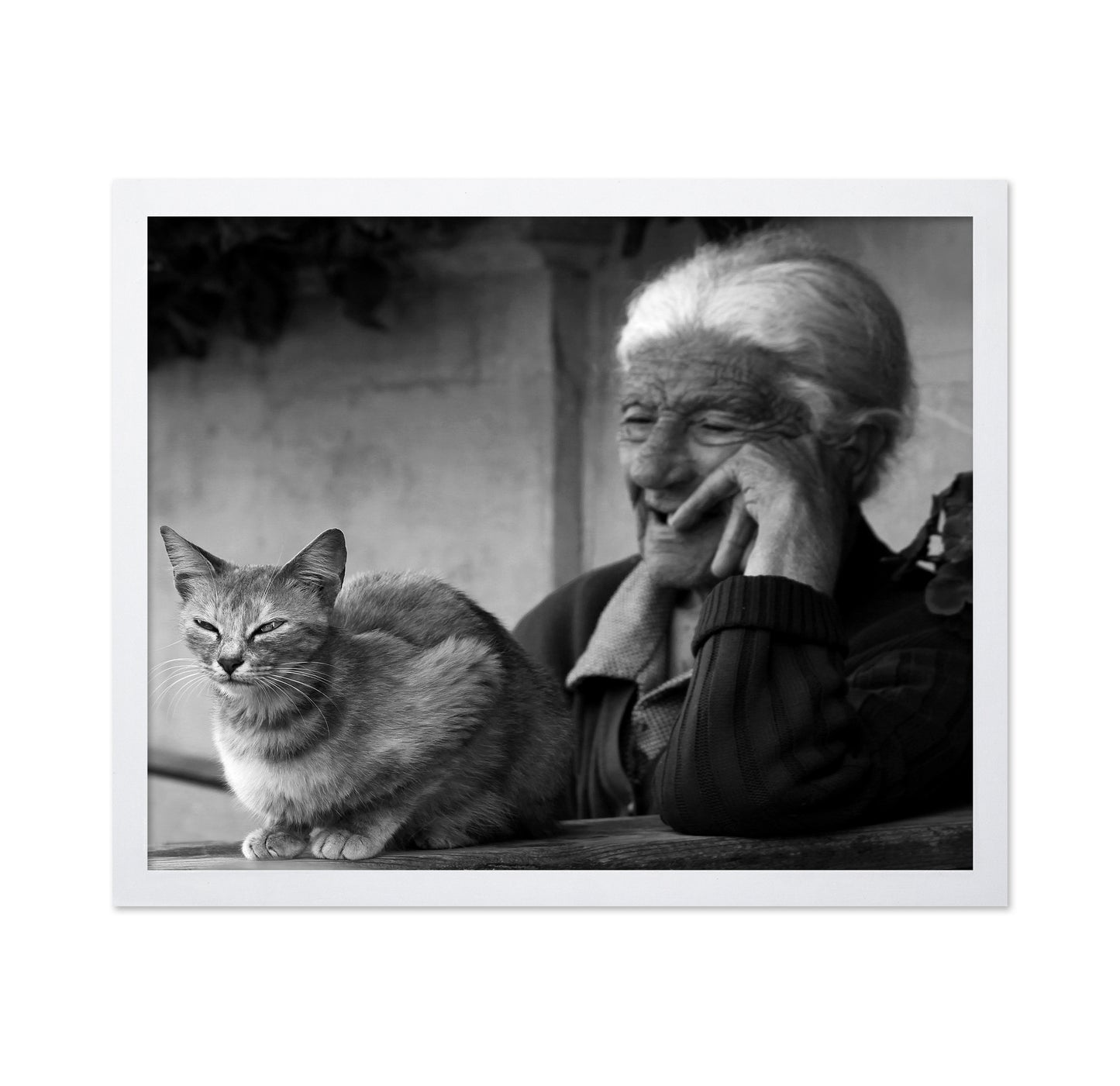 Old Woman With Cat In Goz