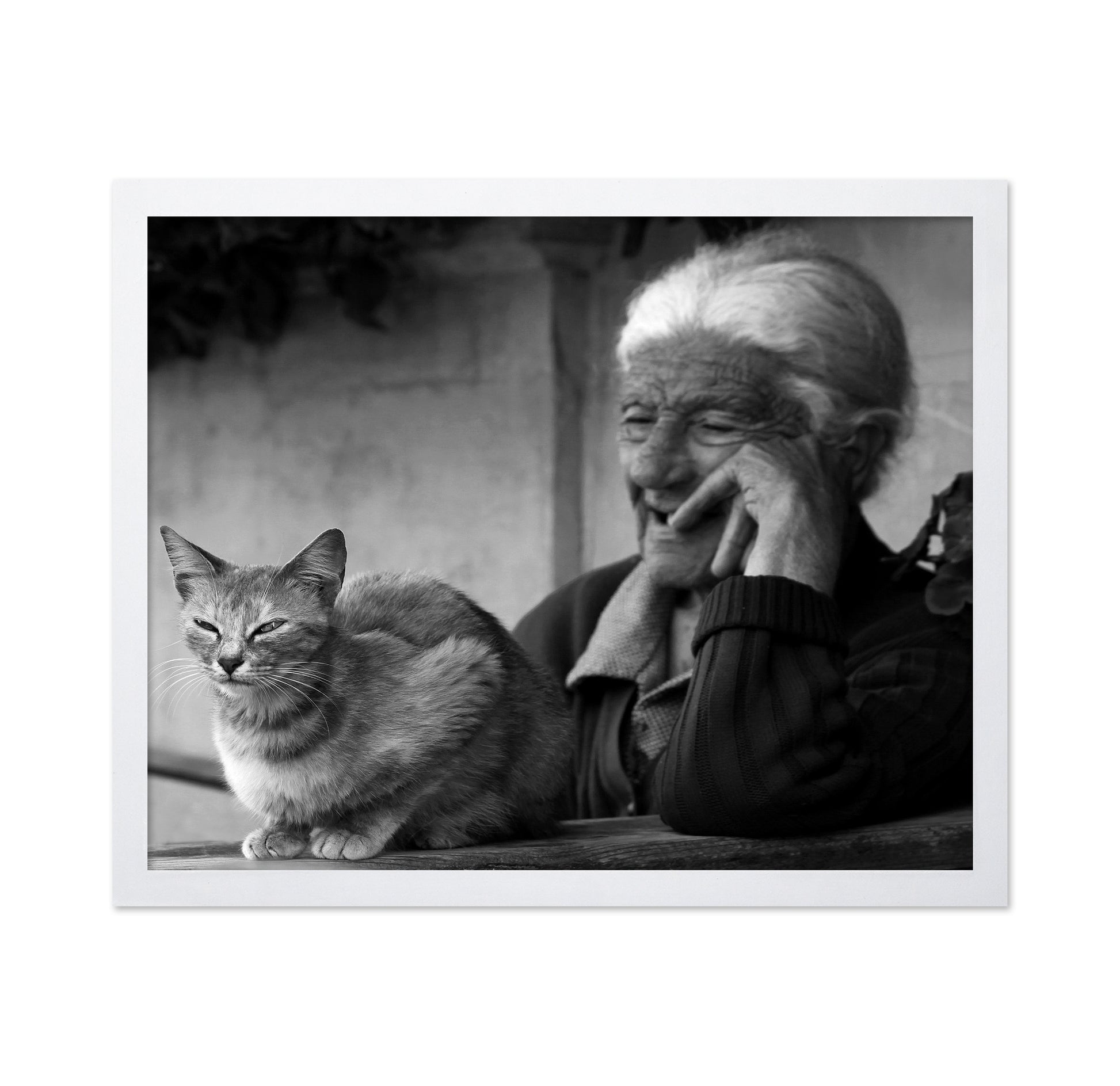 Old Woman With Cat In Goz