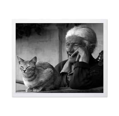 Old Woman With Cat In Goz