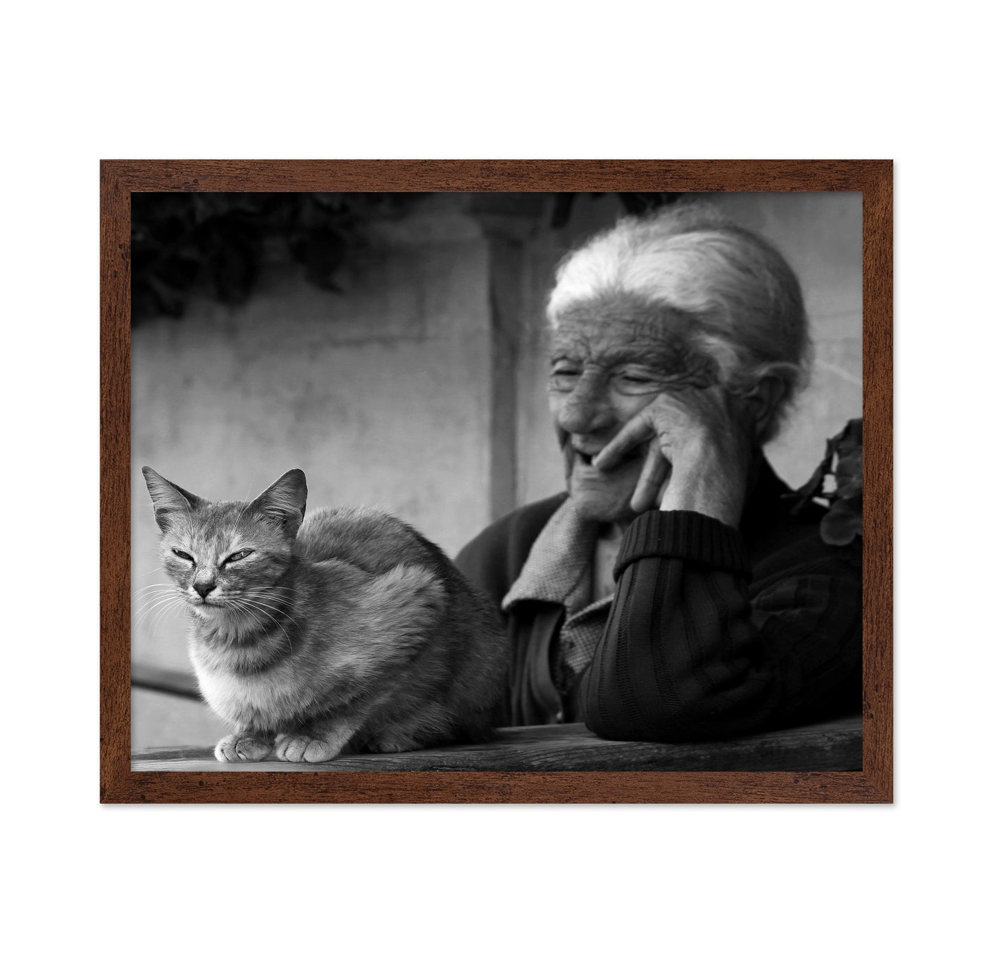 Old Woman With Cat In Goz