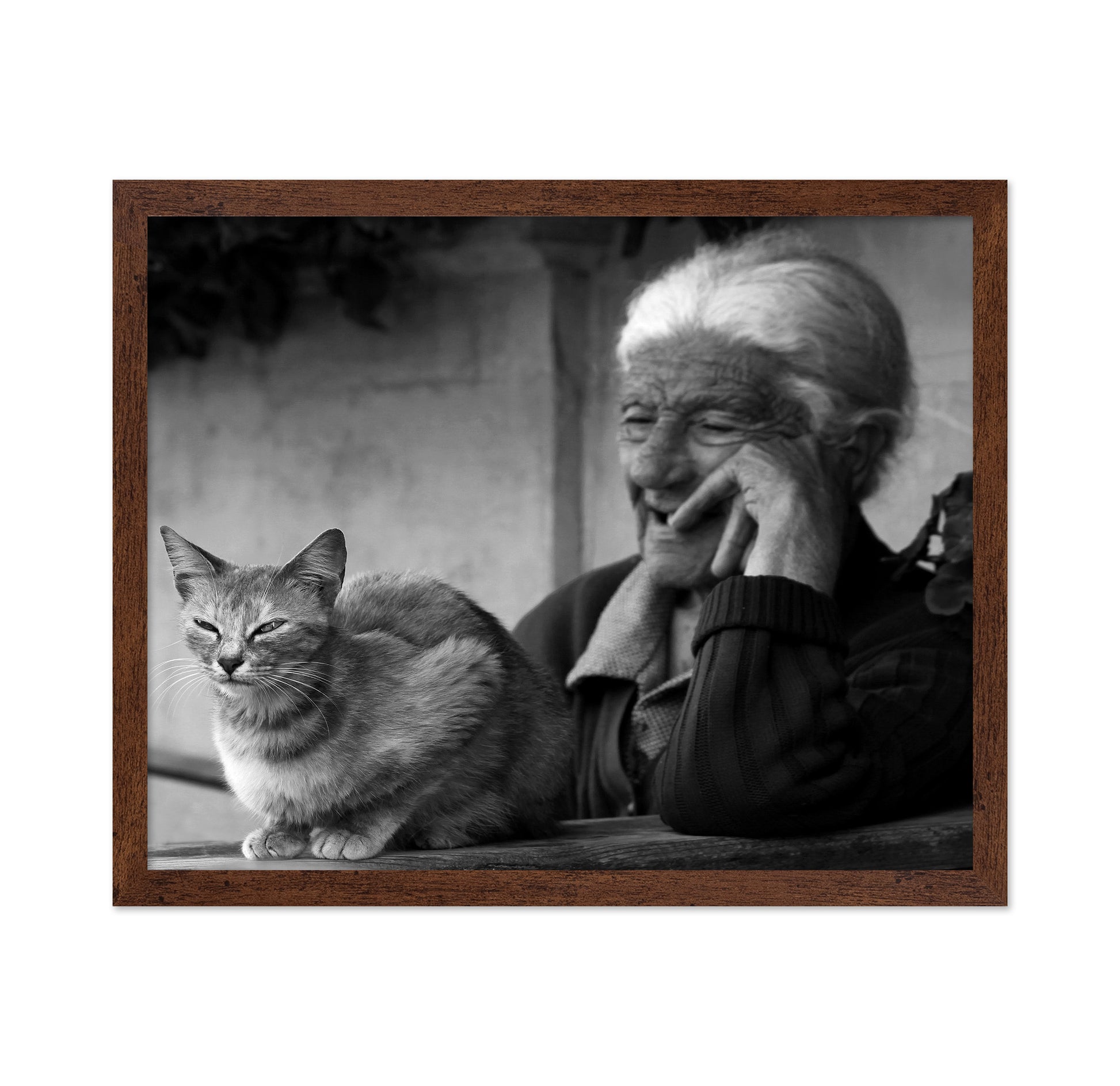 Old Woman With Cat In Goz