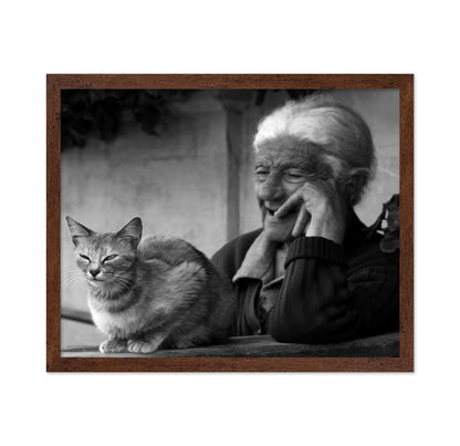 Old Woman With Cat In Goz