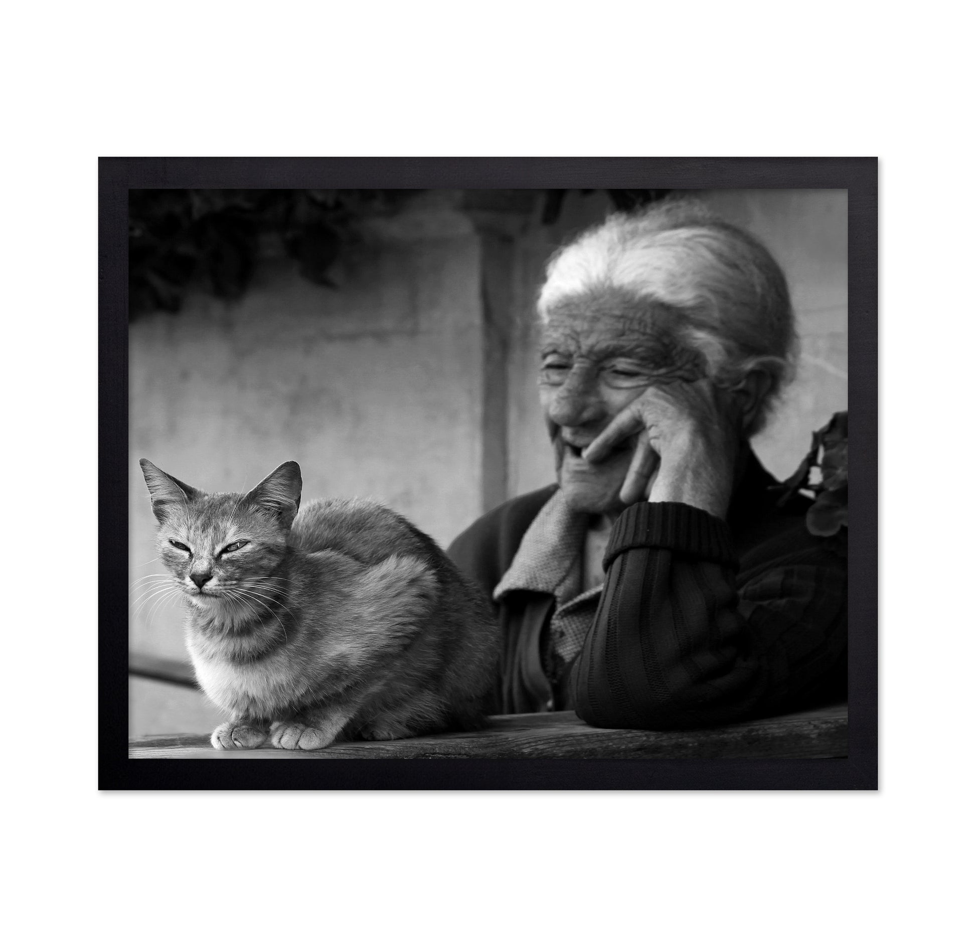 Old Woman With Cat In Goz