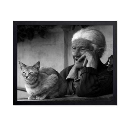 Old Woman With Cat In Goz