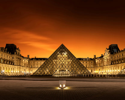 Louvre Pyramid at Night